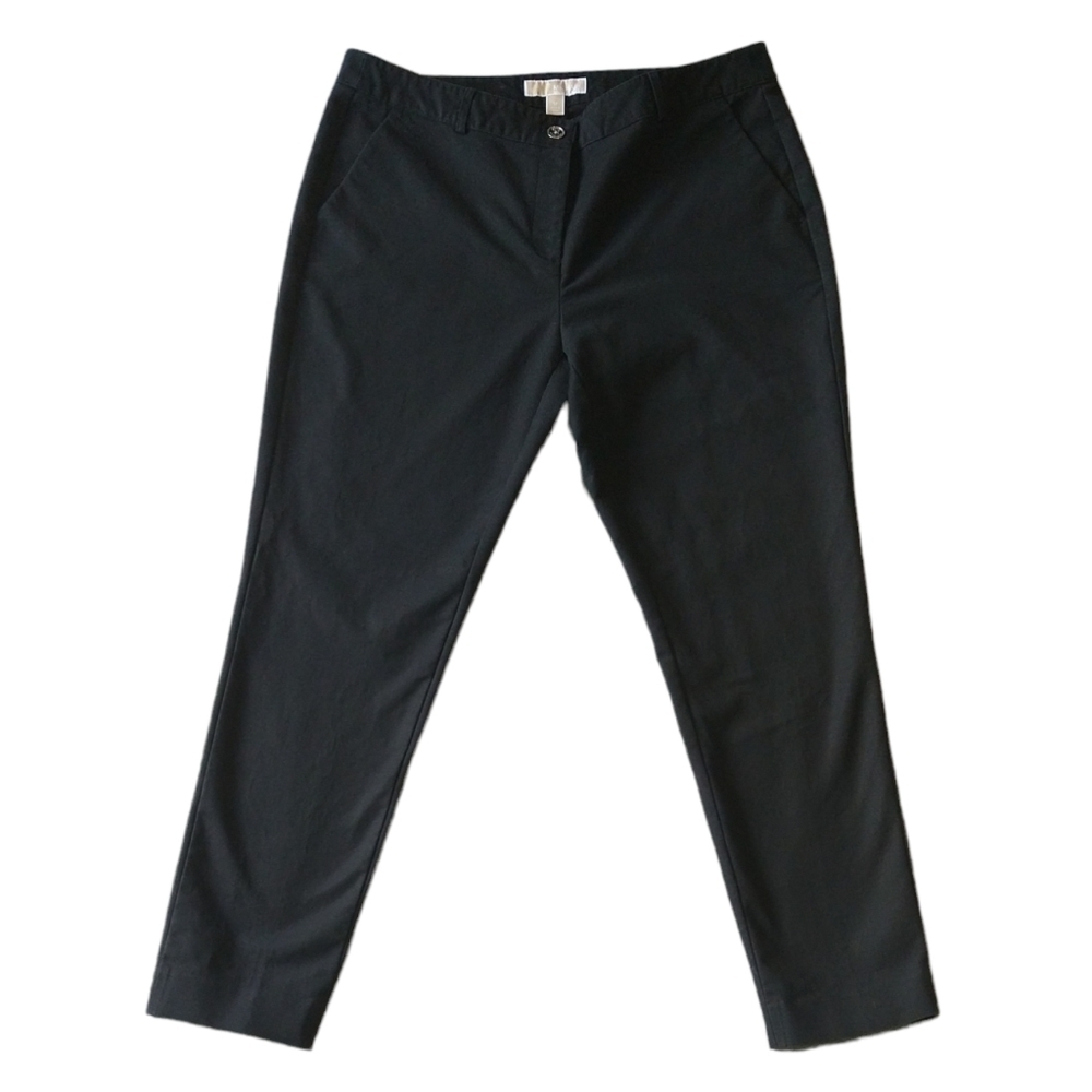 MICHAEL Michael Kors Black Slim Ankle Pants Career Professional Classic